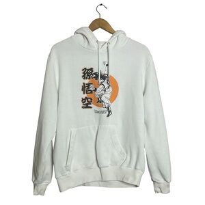 Dragon Ball Z  Front Pocket Pullover Hoodies White  Sweatshirt